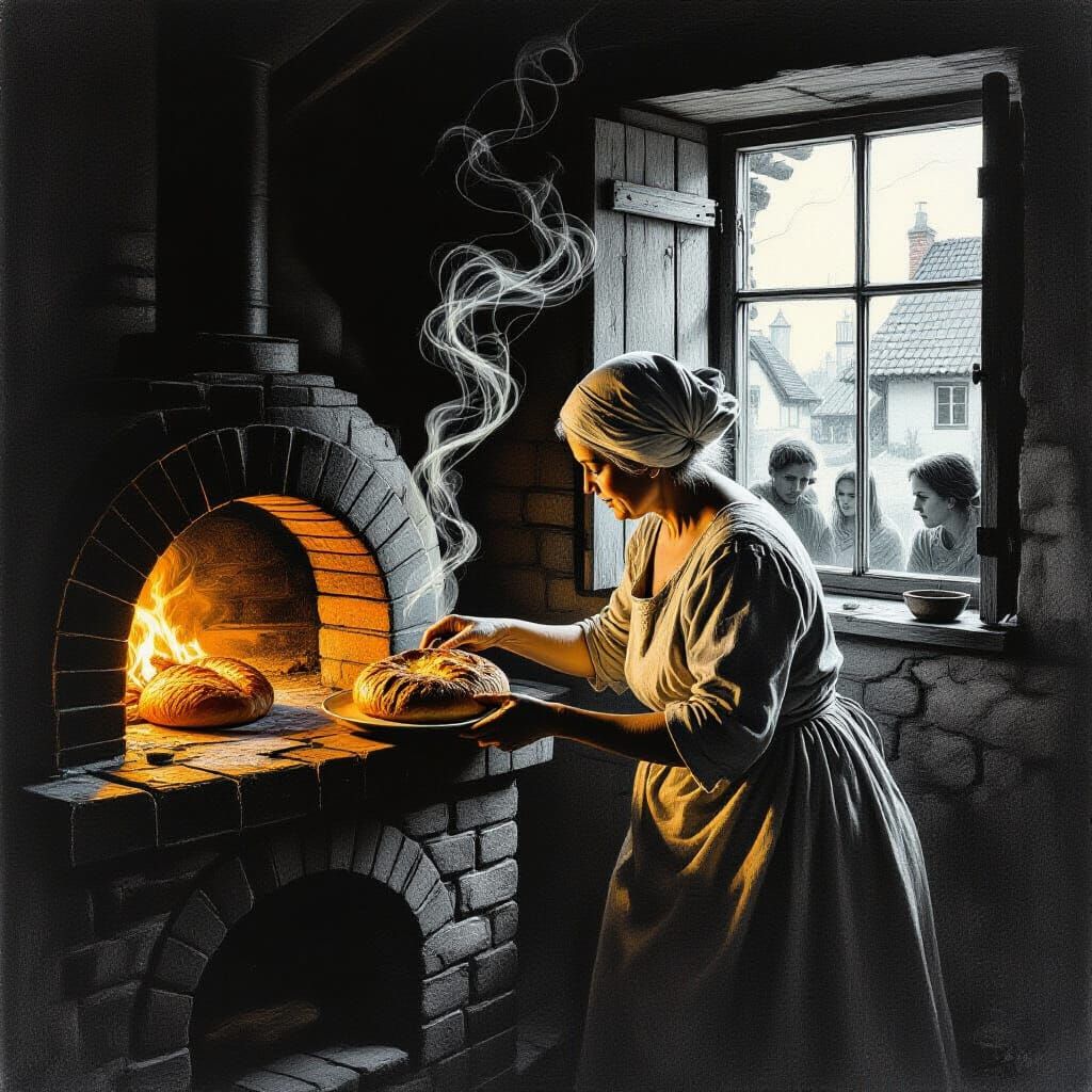 Baroque Village Woman Baking Pastry