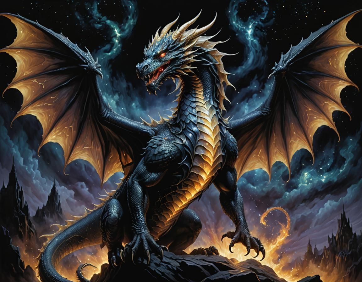 Ethereal Dragon Seraphim with Stardust Wings