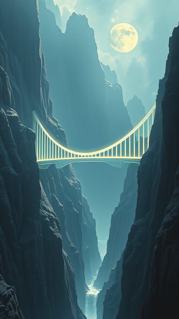 Ethereal Bridge Connects Futuristic Realms