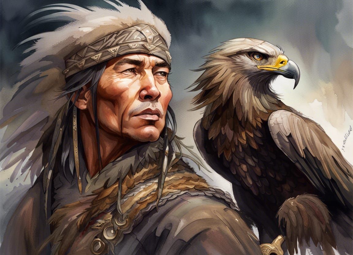Kazakh Eagle Hunter Portrait