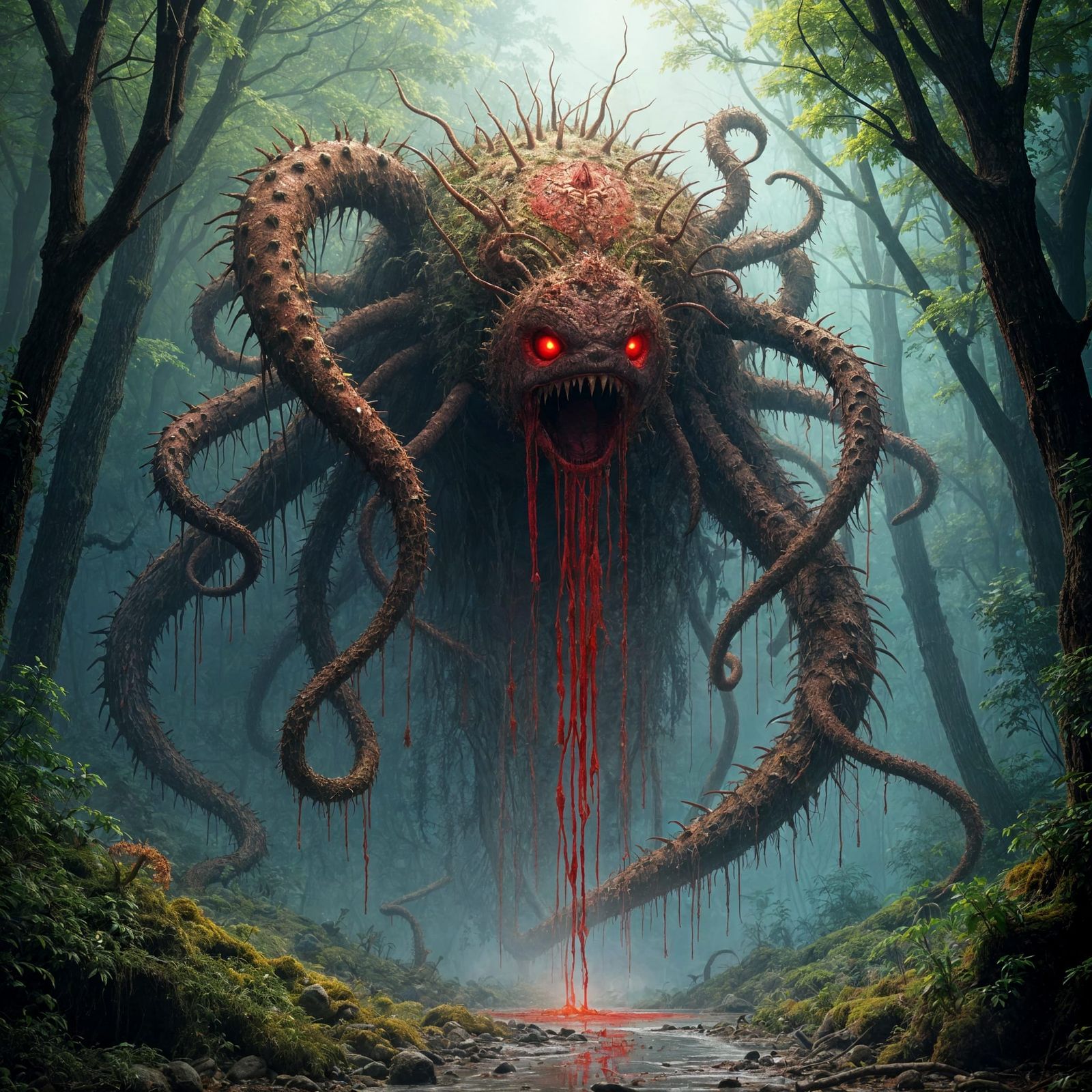 Carnivorous Bloodvine Tendrils in Detailed Matte Painting