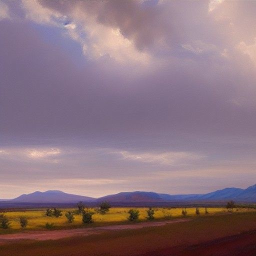 Luminist Sky Oil Painting