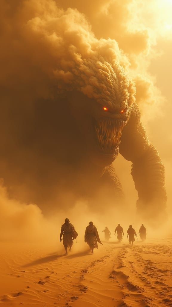 Apocalyptic Sandstorm Monster Unleashes Fury on Golden Deser...
