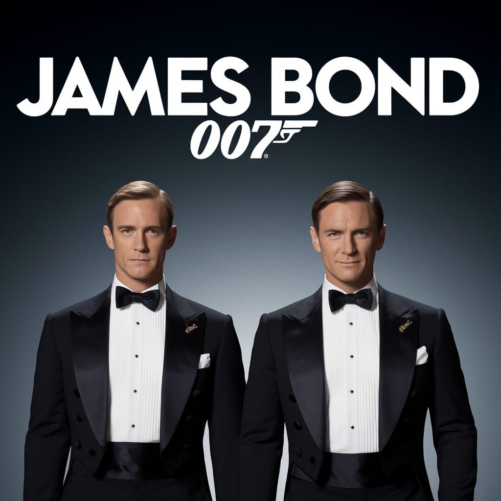 Movie opening credits. The title says, "James Bond 007." Two...