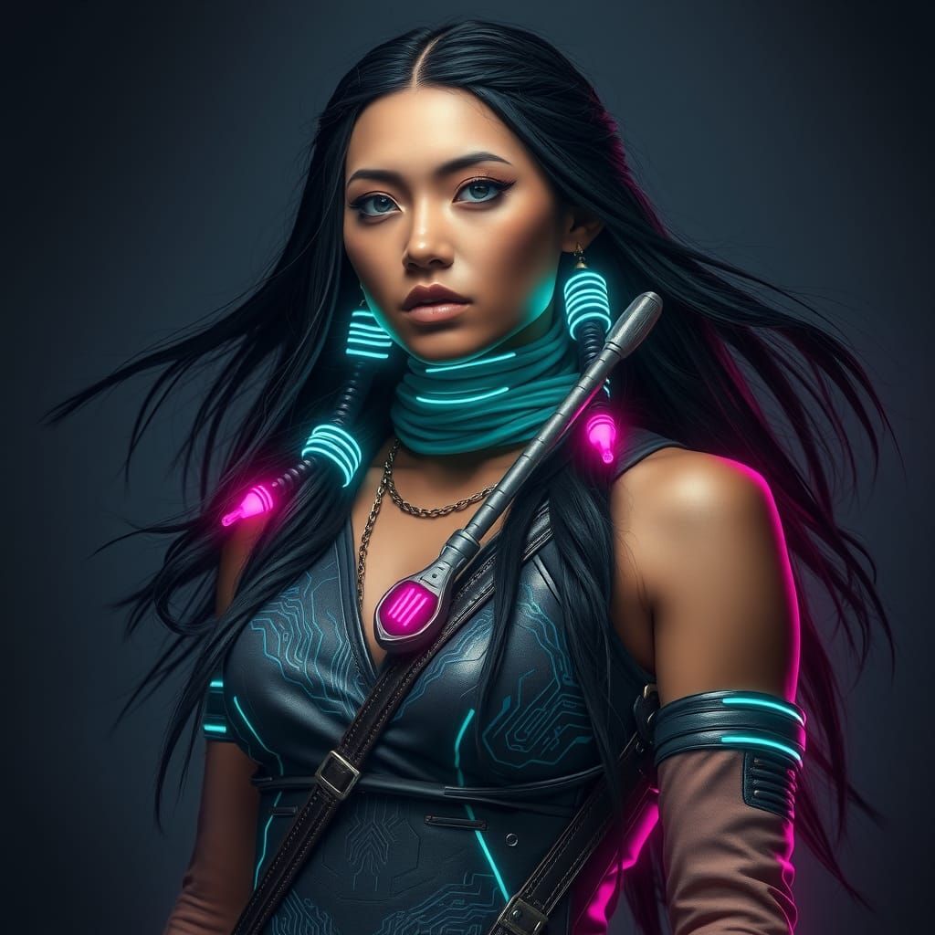 Native American female RPG character