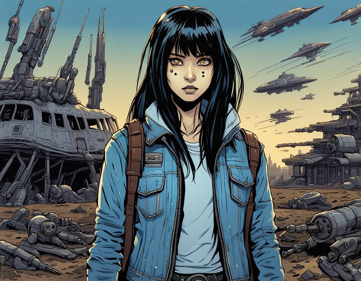 Extraterrestrial Gunfighter in Post-Nuclear Wasteland