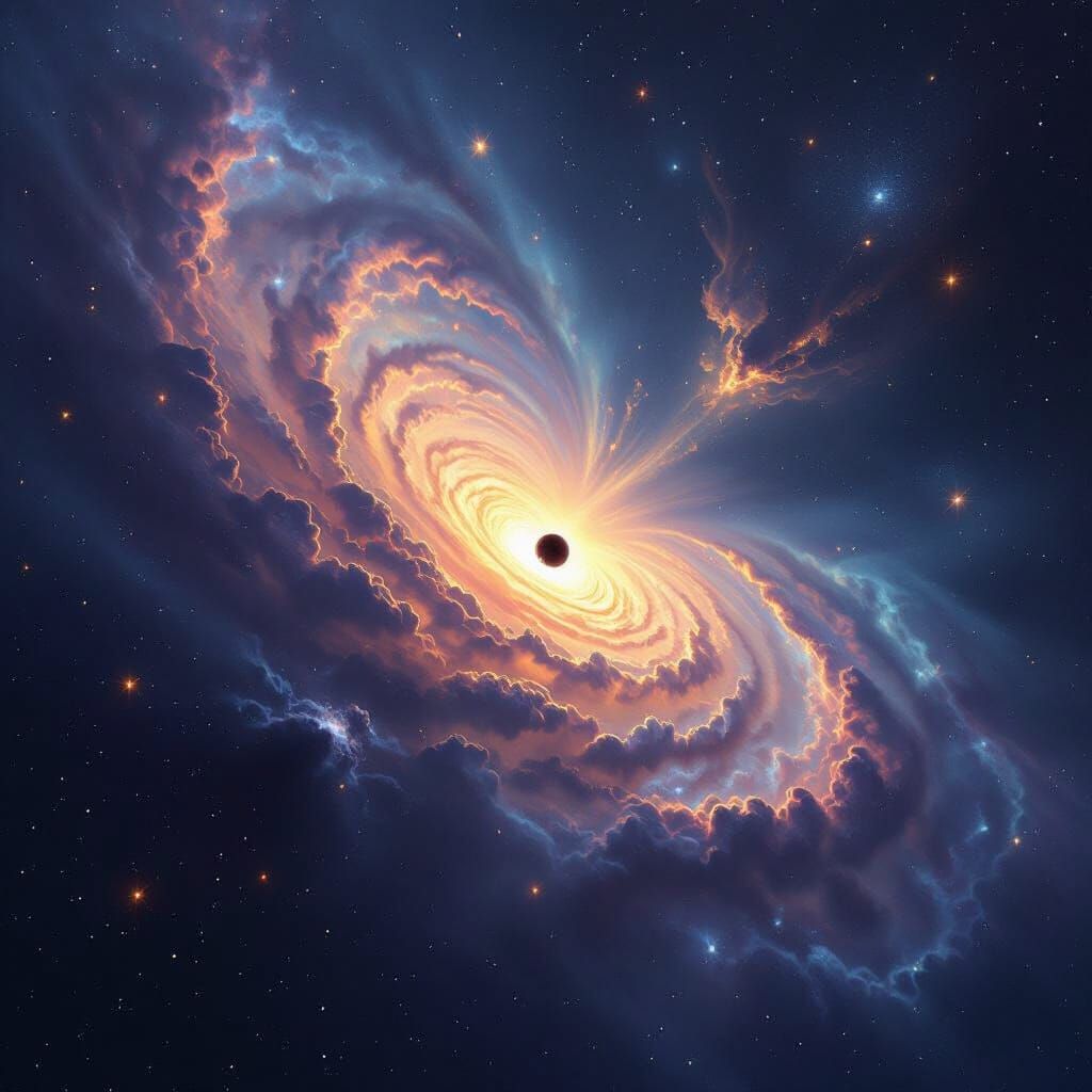 Cosmic Vista of Galaxy with Colossal Black Hole