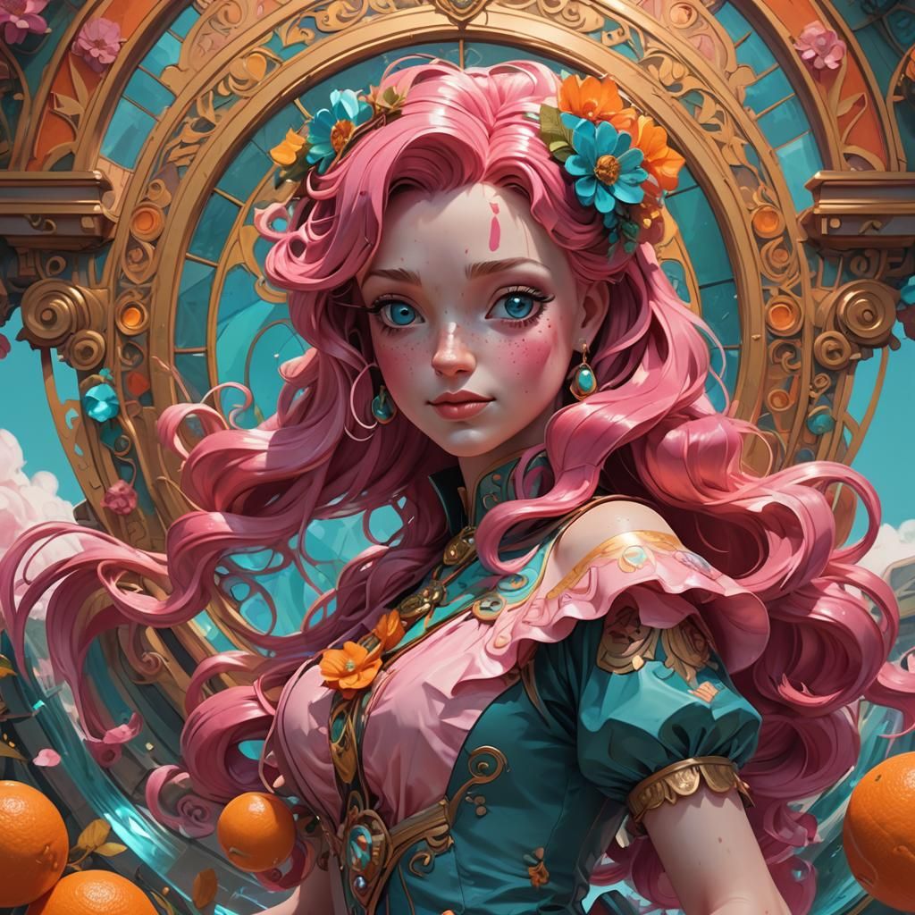 Pinkie Pie Concept Art in Triadic Colors