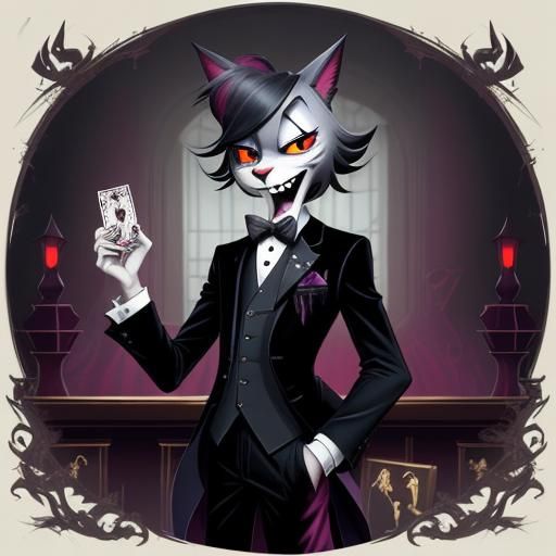 Husk Deals Cards in Hazbin Hotel Speakeasy