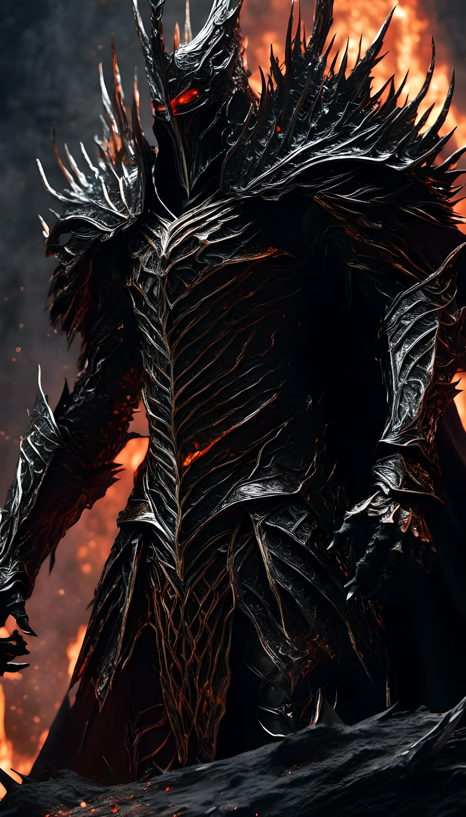 Sauron, Dark Lord of Mordor in Armor