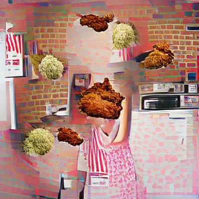Crispy Fried Chicken Digital Art