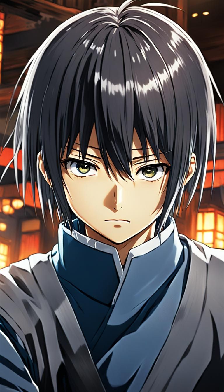 Hyperrealistic Anime Character Portrait in Manga Style