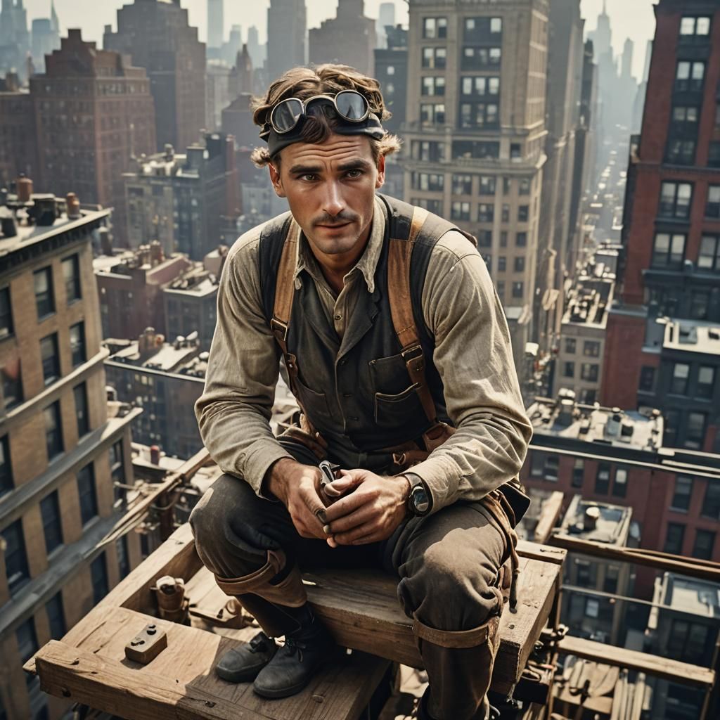 1920s Builder on New York Skyscraper