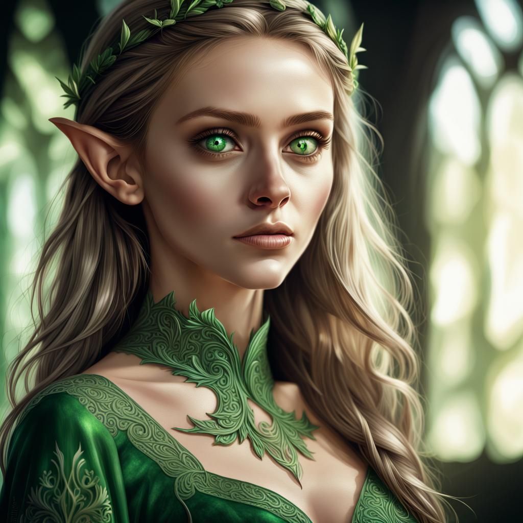 Mysterious Elf Silhouette Portrait in HDR