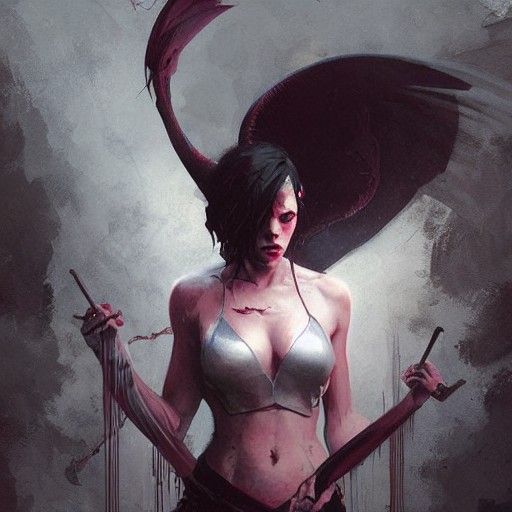 Sinister Lilith Portrait in Dark Style