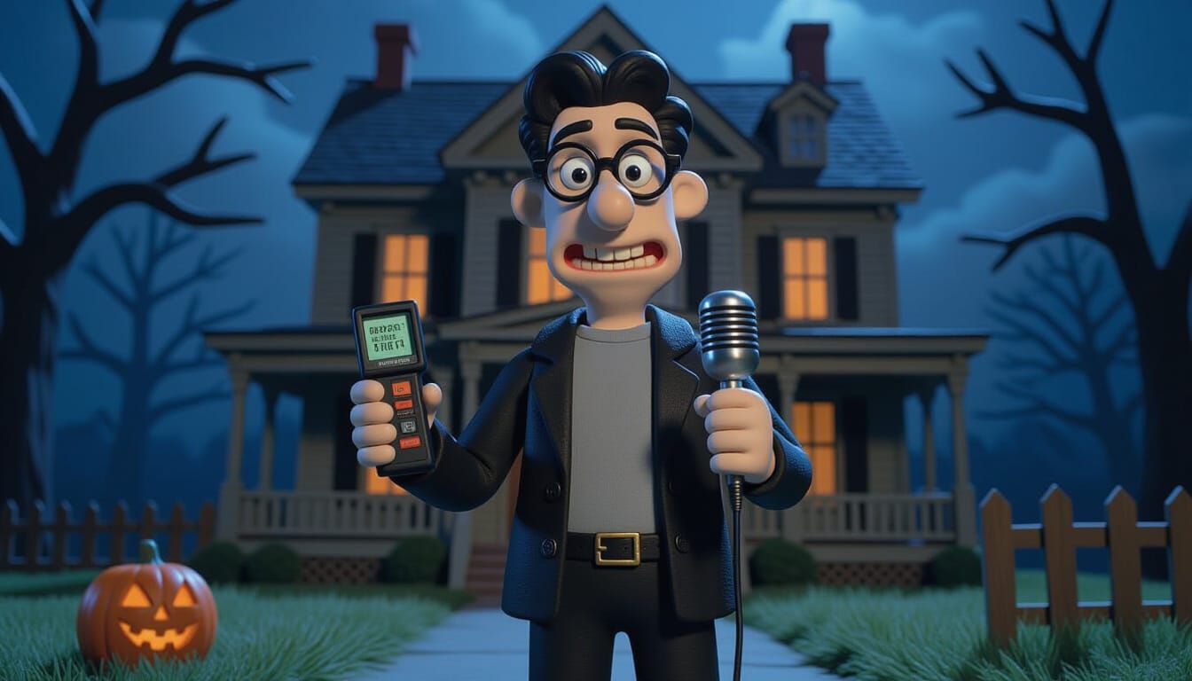 Claymation Paranormal Investigator in Aardman Style