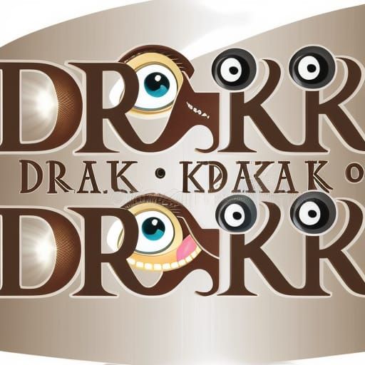 a vector illustration text to show the Word "draak"