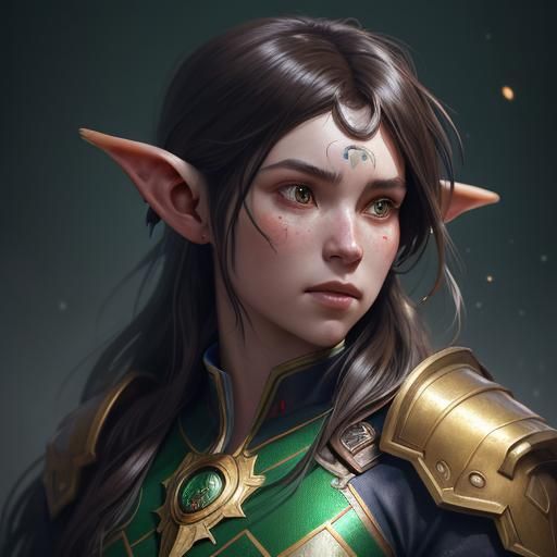 Festive Christmas Elf Portrait in Hyperdetailed Style