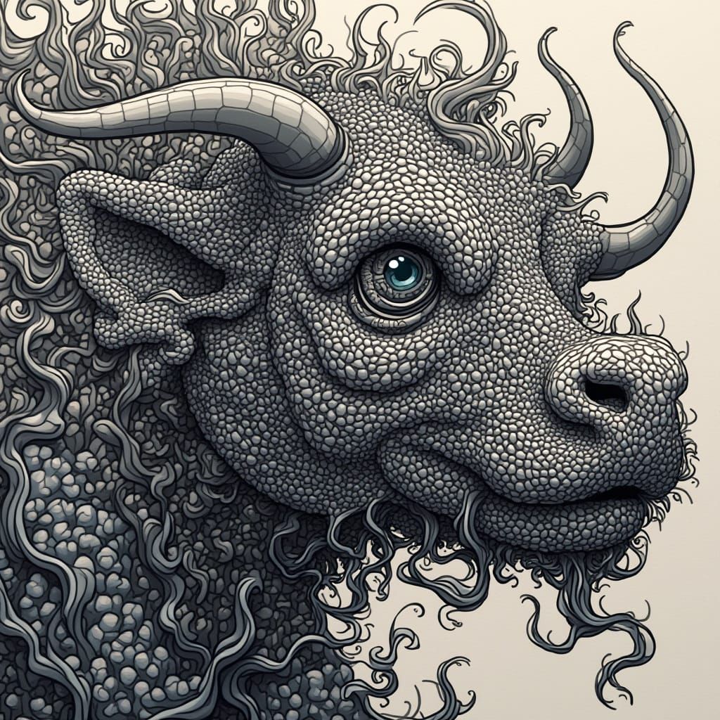 Mad Butcher: Abstract Vector Fractal with Zentangle