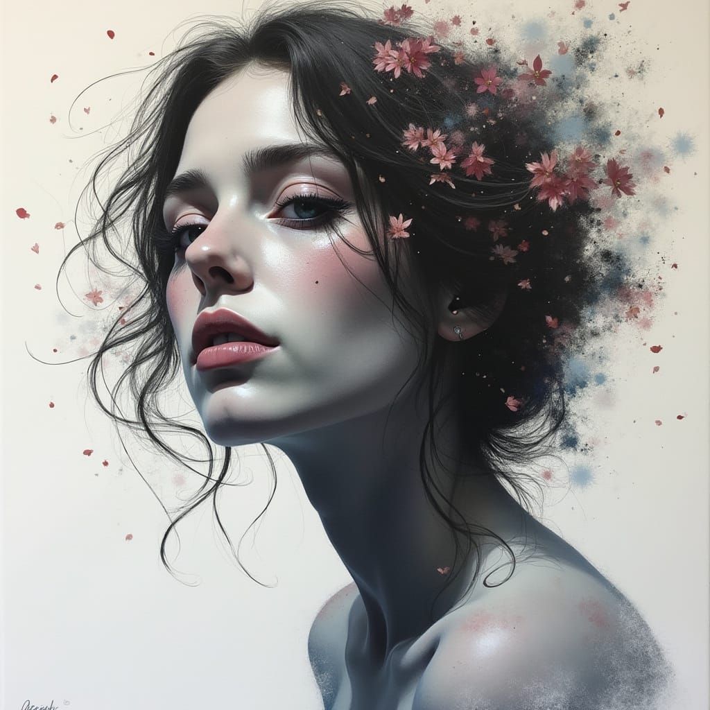 Surrealist Landscape in Dreamlike Watercolors