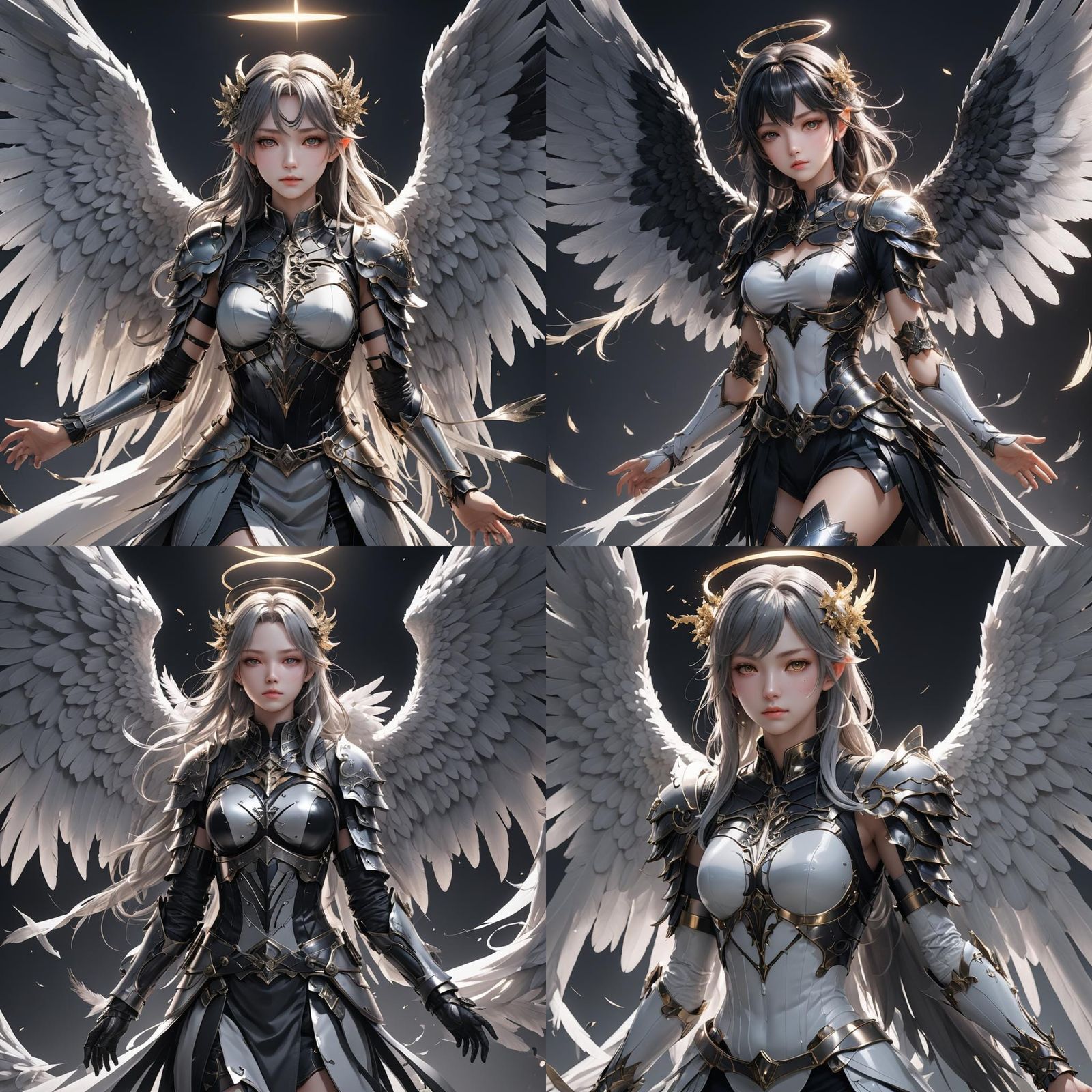 Angelic Dichotomy: Light and Darkness in Anime Style