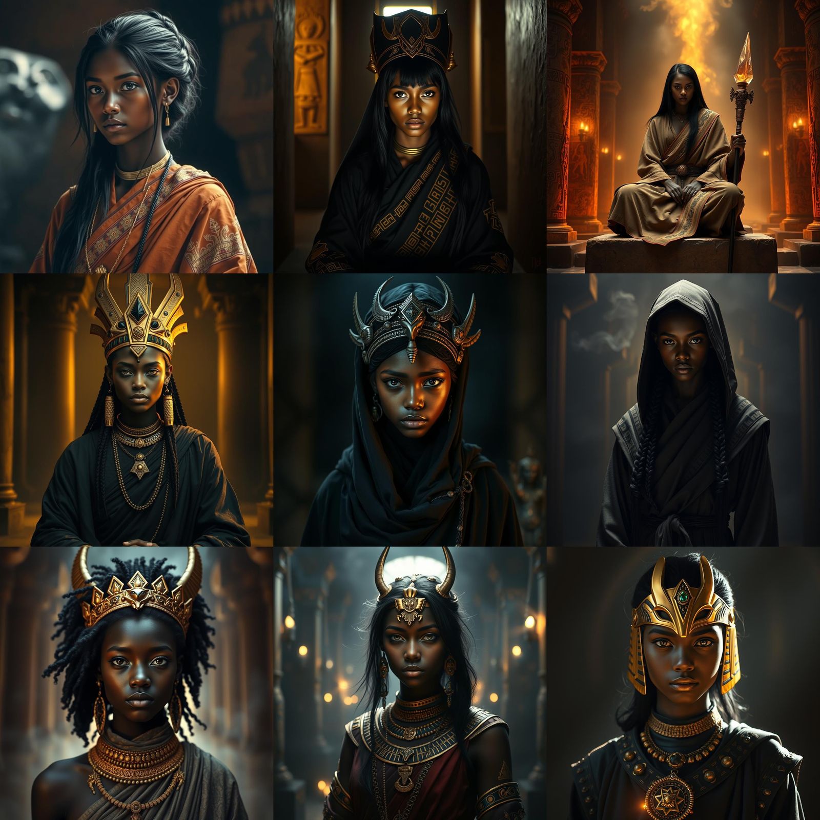 Egyptian Monk Portrait in Hyperrealistic Style