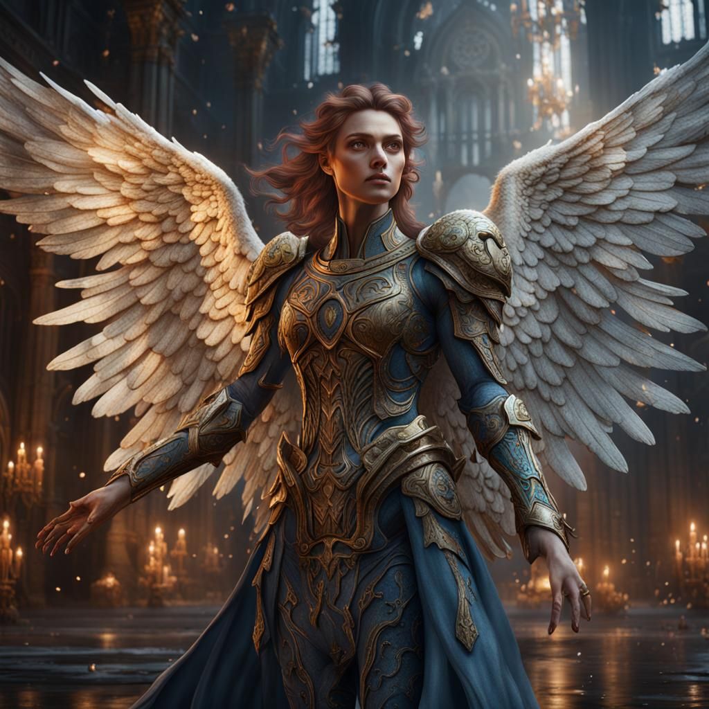 Detailed Angel in Fantasy Concept Art