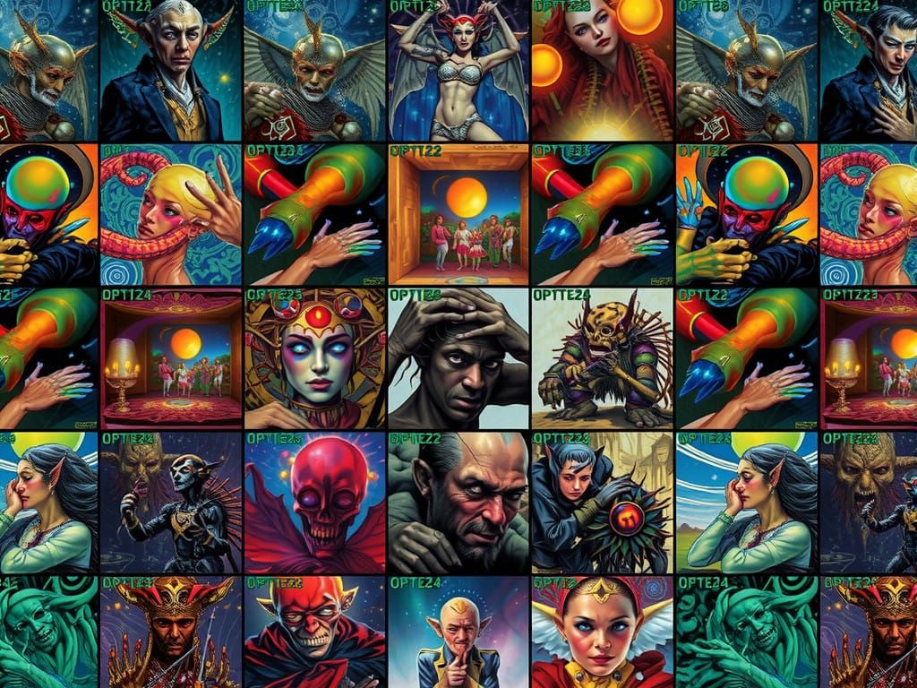 Surreal Cyberpunk Vision of Psychedelic Machines