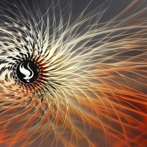 Detailed Yin Yang in Splash Art Style