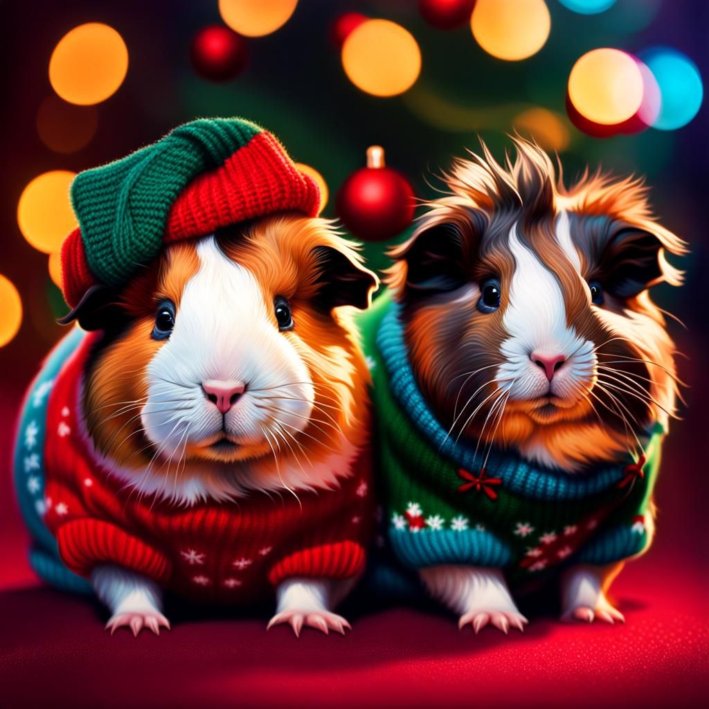 Happy Christmas from George and Mildred who have worn their best jumpers for you