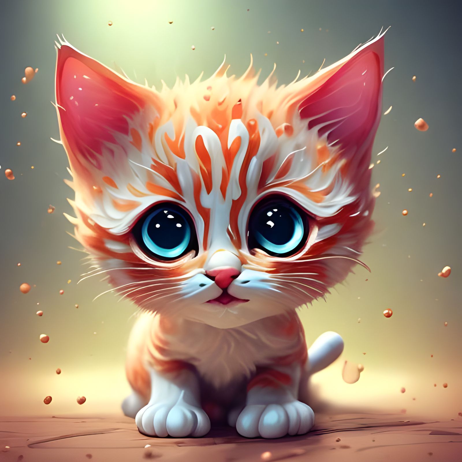 Cute Claymation Cat in Cartoon Style