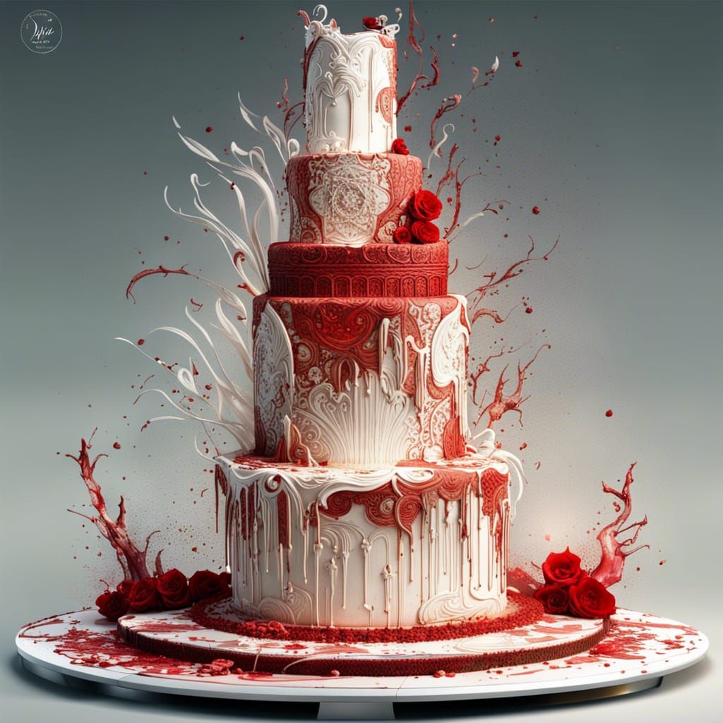 Award-Winning Baroque Wedding Cake with Glitter