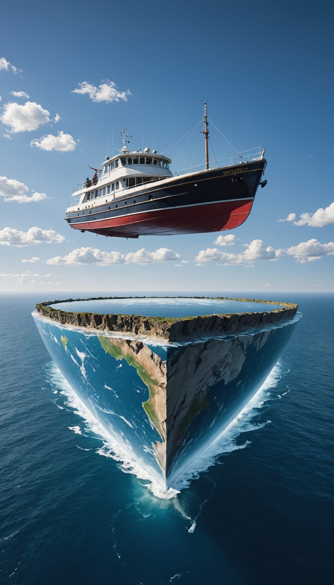Boat Sails Off Flat Earth Edge
