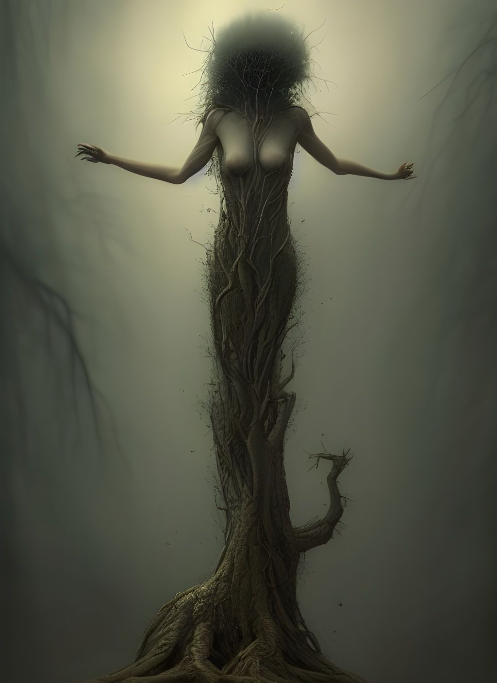 Tragic Woman's Transformation into a Tree