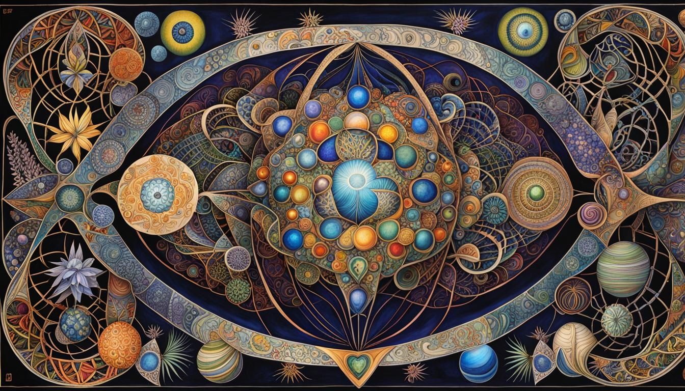 Intricate Flora and Fire Fractal Design