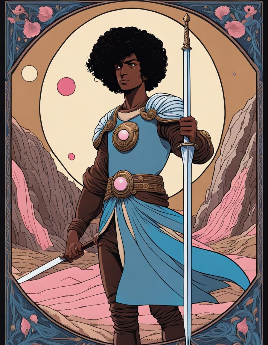 Fantastic Planet Tarot: The page of Swords.