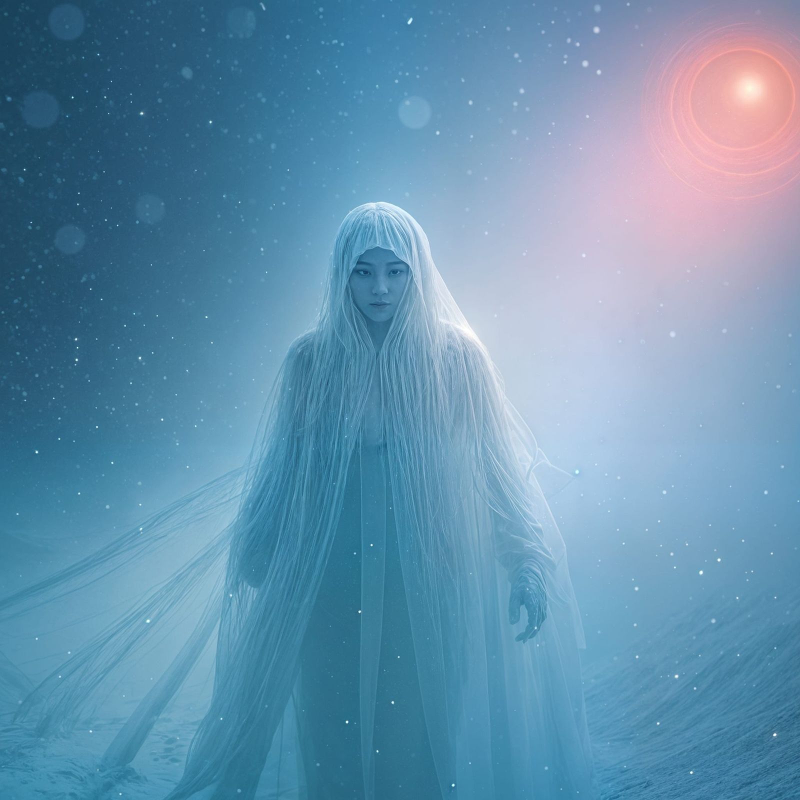 Yuki Onna Summons a Blizzard: Ghostly Snow Spirit