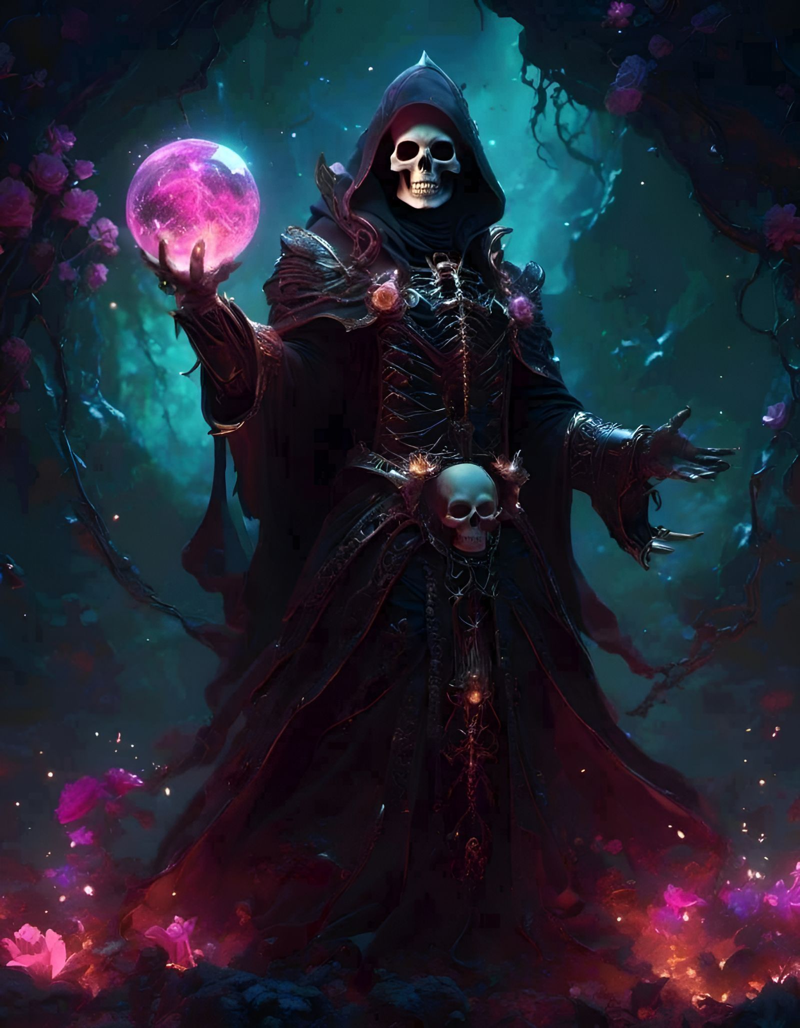 Sinister Necromancer Smiles in Deep Space