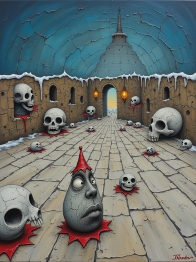Gothic Skeletons Celebrate Christmas in a Burtonesque Crypt
