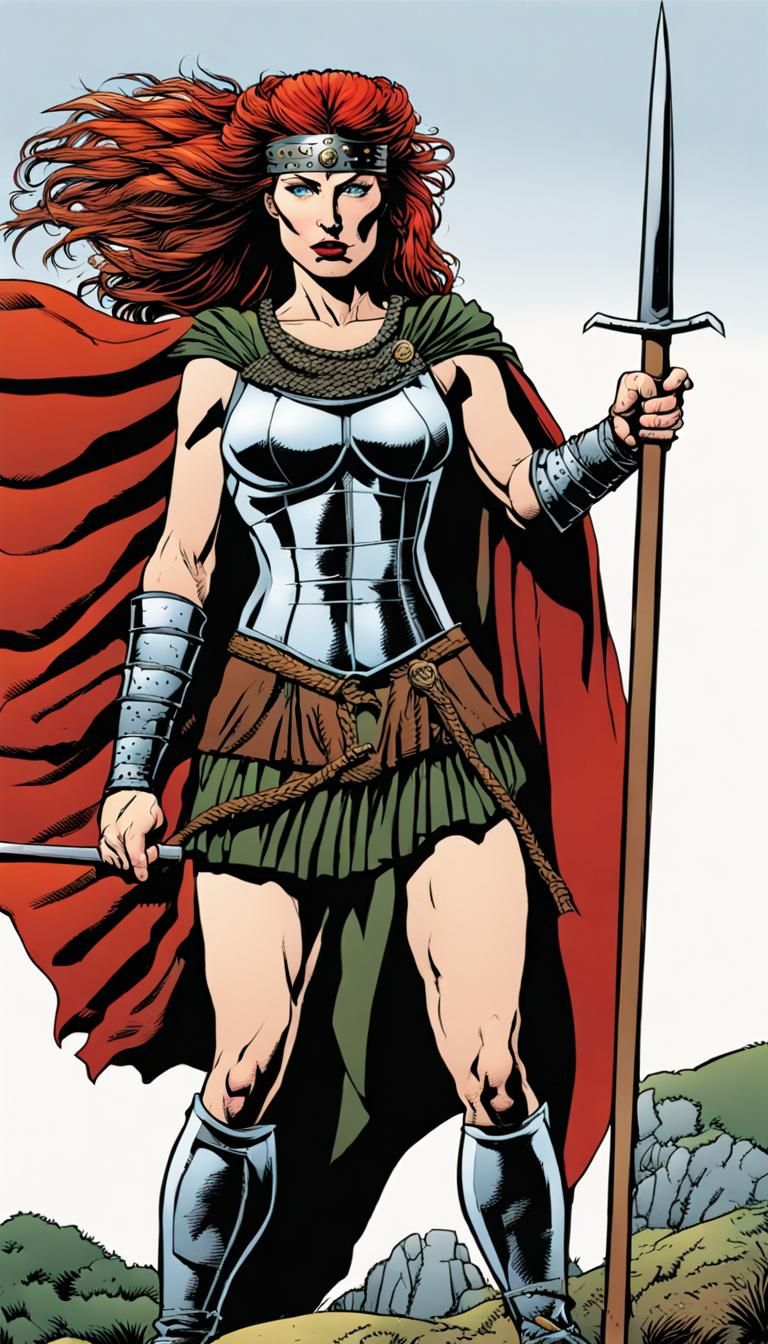 Boudicca in Frank Miller's Graphic Novel Style