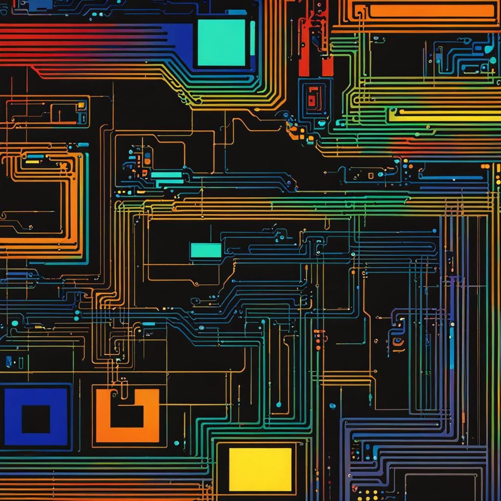 Abstract 80s Design with Complementary Colors