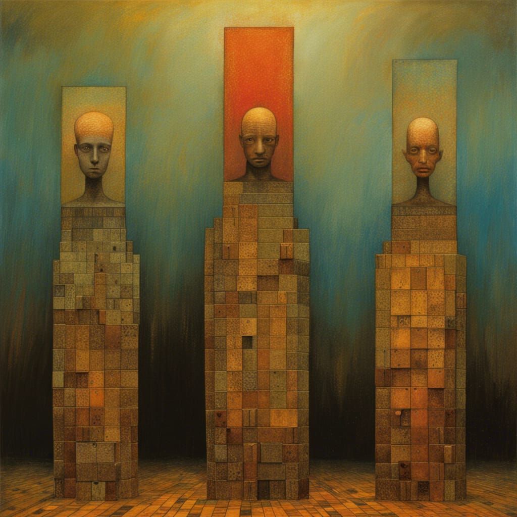 Surreal Abstract Landscape Inspired by Masters