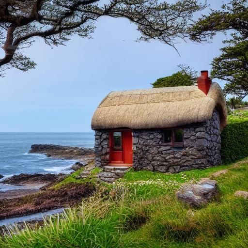 Enchanting Irish Thatch Cottage with Ocean View