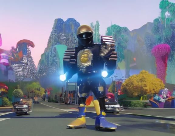 Daft Punk-esque Surreal 3D Cartoonish Figures