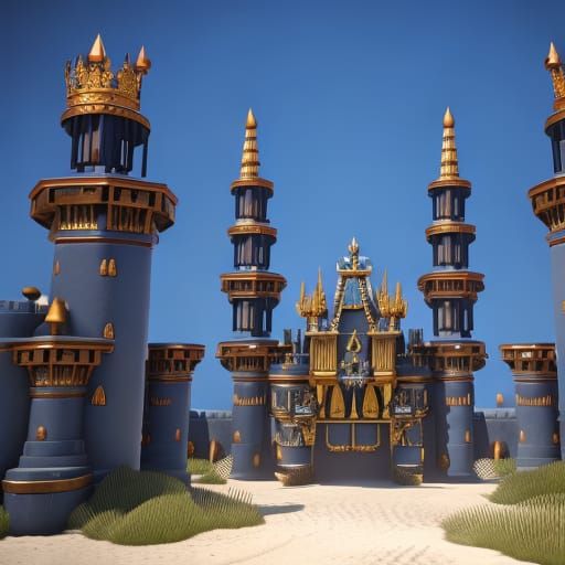 King Rooster on Giant Castle: 3D Game Cinematic