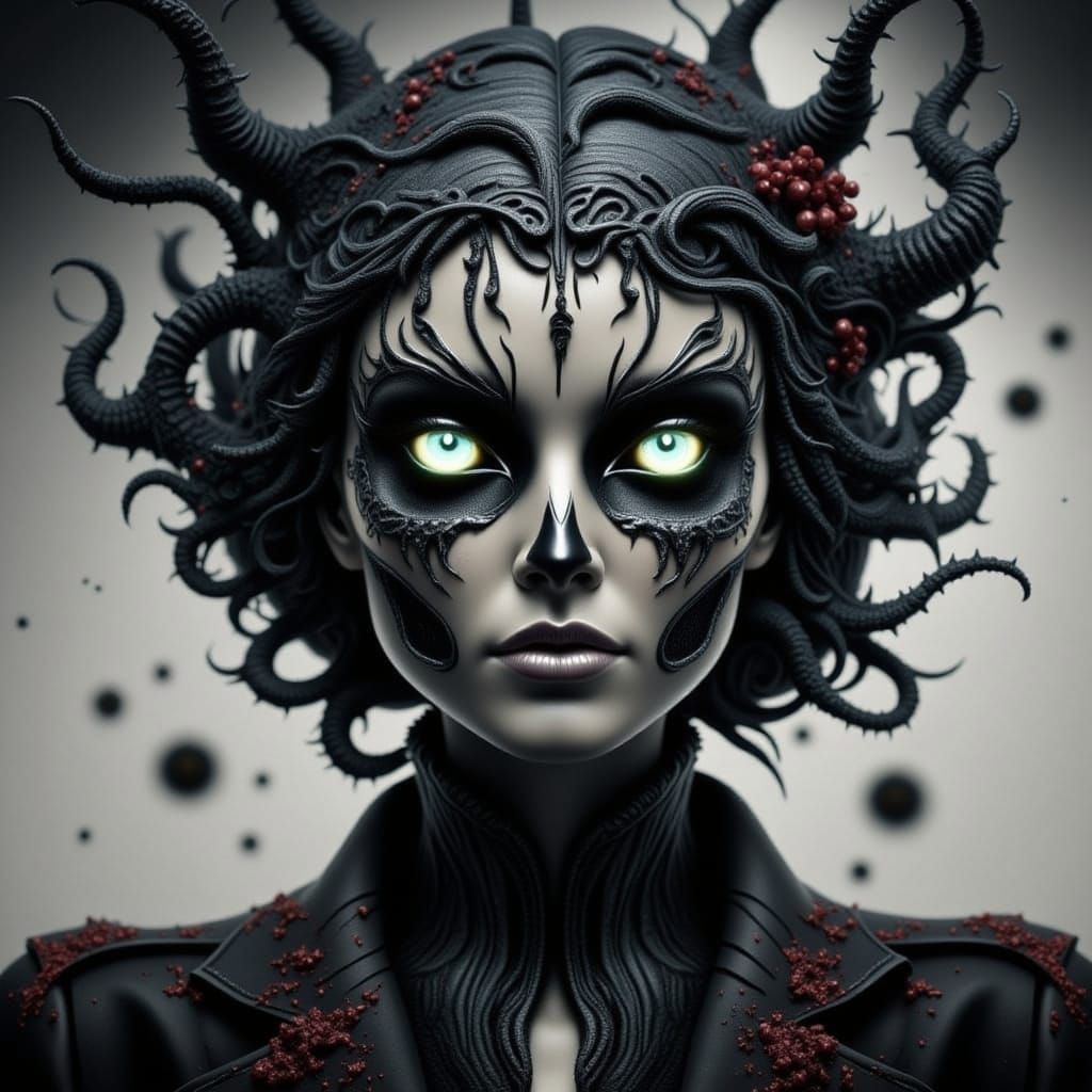 Dramatic Face with Intricate Details in Hyperrealism