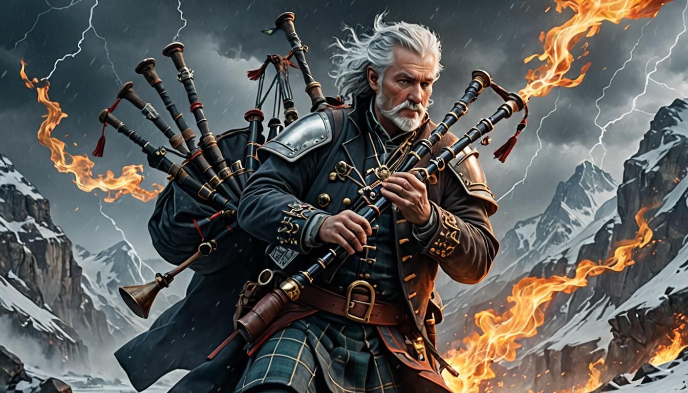 Fiery Bagpipes: A Bard's Fantasy Adventure