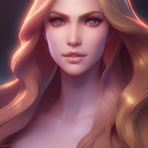 Princess Rapunzel Portrait in Art Nouveau Style