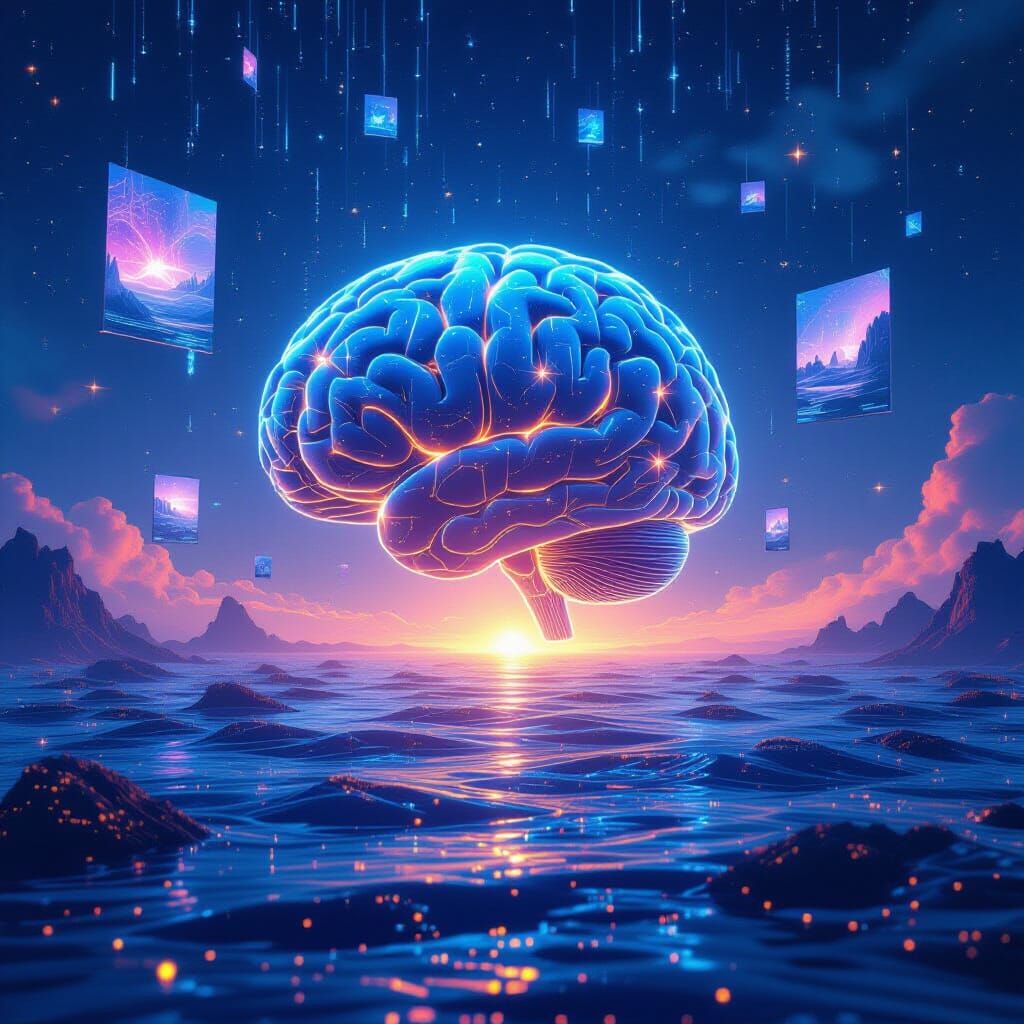 Colossal AI Brain in a Sea of Binary Code