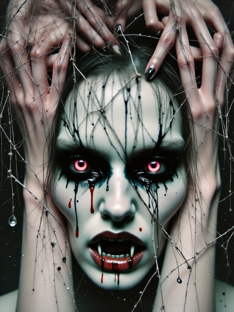 Surreal Vampire Goddess with Unholy Aura